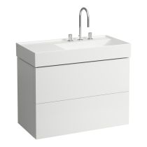 LAUFEN Kartell LAUFEN Skrinka pod umývadlo, s 2 zásuvkami, vrátane zásuvkového organizéra, pre umývadlo H810339, 880x450x600 mm, Biela matná 640, H4076080336401