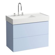 LAUFEN Kartell LAUFEN Skrinka pod umývadlo, s 2 zásuvkami, vrátane zásuvkového organizéra, pre umývadlo H810338, 880x450x600 mm, Šedomodrá 645, H4076180336451