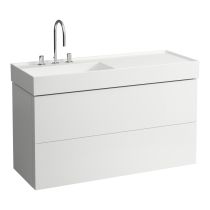 LAUFEN Kartell LAUFEN Skrinka pod umývadlo, s 2 zásuvkami, vrátane zásuvkového organizéra, pre umývadlo H813332, 1180x450x600 mm, Biela matná 640, H4076480336401