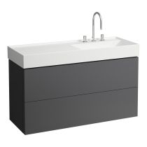 LAUFEN Kartell LAUFEN Skrinka pod umývadlo, s 2 zásuvkami, pre umývadlo 813333, 1180x450x600 mm, Bridlica šedá 642, H4076490336421