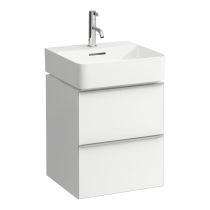 LAUFEN SPACE Skrinka pod umývadlo, s 2 zásuvkami, pre umývadlo 815281, 435x410x520 mm, Bledý orech, hliníková rúčka 101, H4101021601011