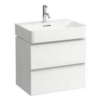 LAUFEN SPACE Skrinka pod umývadlo, s 2 zásuvkami, pre umývadlo 810283, 585x410x520 mm, Tmavý brest, tmavohnedá hliníková rúčka 103, H4101421601031