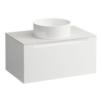 LAUFEN ARUN Zásuvkový element 800, s 1 zásuvkou, s výrezom uprostred, s vrchnou doskou Ardesia Bianca, 805x505x390 mm, Multicolour farby 999, H4141011519991