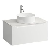 LAUFEN ARUN Zásuvkový element 800, s 1 zásuvkou, s výrezom uprostred, s vrchnou doskou Ardesia Bianca vr. otvoru pre batériu, 805x505x390 mm, Multicolour farby 999, H4141051519991