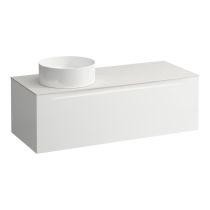 LAUFEN ARUN Zásuvkový element 1200, s 1 zásuvkou, s výrezom vľavo, s vrchnou doskou Ardesia Bianca, 1205x505x390 mm, Multicolour farby 999, H4141221519991