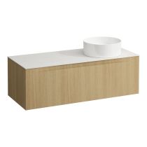 LAUFEN ARUN Zásuvkový element 1200, s 1 zásuvkou, s výrezom vpravo, s vrchnou doskou Ardesia Bianca, 1205x505x390 mm, Špeciálne farby 990, H4141231519901