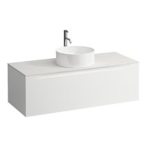 LAUFEN ARUN Zásuvkový element 1200, s 1 zásuvkou, s výrezom uprostred, s vrchnou doskou Ardesia Bianca vr. otvoru pre batériu, 1205x505x390 mm, Multicolour farby 999, H4141251519991