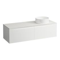 LAUFEN ARUN Zásuvkový element 1400, s 2 zásuvkami, s výrezom vpravo, s vrchnou doskou Ardesia Bianca, 1405x505x390 mm, Multicolour farby 999, H4141331519991