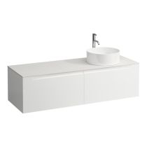 LAUFEN ARUN Zásuvkový element 1400, s 2 zásuvkami, s výrezom vpravo, s vrchnou doskou Ardesia Bianca vr. otvoru pre batériu, 1405x505x390 mm, Multicolour farby 999, H4141371519991