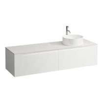 LAUFEN ARUN Zásuvkový element 1600, s 2 zásuvkami, s výrezom vpravo, s vrchnou doskou Ardesia Bianca vr. otvoru pre batériu, 1605x505x390 mm, Multicolour farby 999, H4141471519991