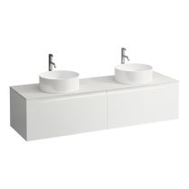 LAUFEN ARUN Zásuvkový element 1600, s 2 zásuvkami, s výrezom vľavo a vpravo, s vrchnou doskou Ardesia Bianca vr. otvoru pre batériu, 1605x505x390 mm, Multicolour farby 999, H4141491519991