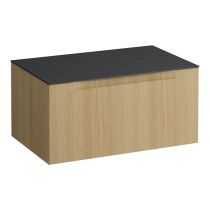 LAUFEN ARUN Zásuvkový element 800, s 1 zásuvkou, bez výrezu, s vrchnou doskou Ardesia Nera, 805x505x390 mm, Špeciálne farby 990, H4151001519901