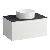 LAUFEN ARUN Zásuvkový element 800, s 1 zásuvkou, s výrezom uprostred, s vrchnou doskou Ardesia Nera, 805x505x390 mm, Multicolour farby 999, H4151011519991