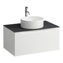 LAUFEN ARUN Zásuvkový element 800, s 1 zásuvkou, s výrezom uprostred, s vrchnou doskou Ardesia Nera vr. otvoru pre batériu, 805x505x390 mm, Multicolour farby 999, H4151051519991