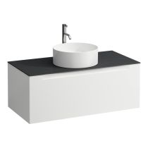 LAUFEN ARUN Zásuvkový element 1000, s 1 zásuvkou, s výrezom uprostred, s vrchnou doskou Ardesia Nera vr. otvoru pre batériu, 1005x505x390 mm, Multicolour farby 999, H4151151519991