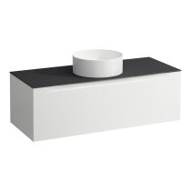 LAUFEN ARUN Zásuvkový element 1200, s 1 zásuvkou, s výrezom uprostred, s vrchnou doskou Ardesia Nera, 1205x505x390 mm, Multicolour farby 999, H4151211519991