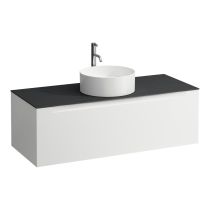 LAUFEN ARUN Zásuvkový element 1200, s 1 zásuvkou, s výrezom uprostred, s vrchnou doskou Ardesia Nera vr. otvoru pre batériu, 1205x505x390 mm, Multicolour farby 999, H4151251519991