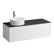 LAUFEN ARUN Zásuvkový element 1200, s 1 zásuvkou, s výrezom vľavo, s vrchnou doskou Ardesia Nera vr. otvoru pre batériu, 1205x505x390 mm, Multicolour farby 999, H4151261519991