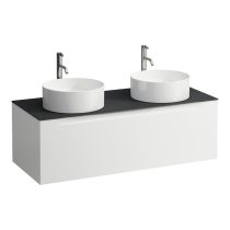 LAUFEN ARUN Zásuvkový element 1200, s 1 zásuvkou, s výrezom vľavo a vpravo, s vrchnou doskou Ardesia Nera vr. otvoru pre batériu, 1205x505x390 mm, Multicolour farby 999, H4151291519991