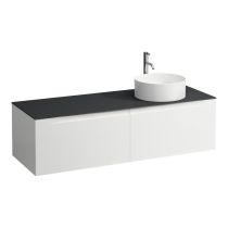 LAUFEN ARUN Zásuvkový element 1400, s 2 zásuvkami, s výrezom vpravo, s vrchnou doskou Ardesia Nera vr. otvoru pre batériu, 1405x505x390 mm, Multicolour farby 999, H4151371519991