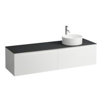 LAUFEN ARUN Zásuvkový element 1600, s 2 zásuvkami, s výrezom vpravo, s vrchnou doskou Ardesia Nera vr. otvoru pre batériu, 1605x505x390 mm, Multicolour farby 999, H4151471519991