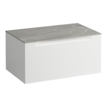 LAUFEN ARUN Zásuvkový element 800, s 1 zásuvkou, bez výrezu, s vrchnou doskou Piasentina Grigio, 805x505x390 mm, Multicolour farby 999, H4161001519991