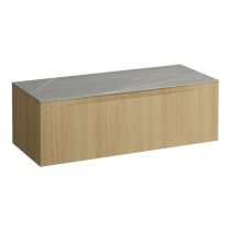 LAUFEN ARUN Zásuvkový element 1200, s 1 zásuvkou, bez výrezu, s vrchnou doskou Piasentina Grigio, 1205x505x390 mm, Špeciálne farby 990, H4161201519901