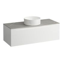 LAUFEN ARUN Zásuvkový element 1200, s 1 zásuvkou, s výrezom uprostred, s vrchnou doskou Piasentina Grigio, 1205x505x390 mm, Multicolour farby 999, H4161211519991