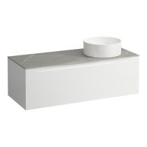 LAUFEN ARUN Zásuvkový element 1200, s 1 zásuvkou, s výrezom vpravo, s vrchnou doskou Piasentina Grigio, 1205x505x390 mm, Multicolour farby 999, H4161231519991