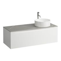 LAUFEN ARUN Zásuvkový element 1200, s 1 zásuvkou, s výrezom vpravo, s vrchnou doskou Piasentina Grigio vr. otvoru pre batériu, 1205x505x390 mm, Multicolour farby 999, H4161271519991