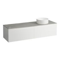 LAUFEN ARUN Zásuvkový element 1600, s 2 zásuvkami, s výrezom vpravo, s vrchnou doskou Piasentina Grigio, 1605x505x390 mm, Multicolour farby 999, H4161431519991