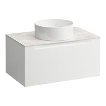 LAUFEN ARUN Zásuvkový element 800, s 1 zásuvkou, s výrezom uprostred, s vrchnou doskou Botticino Crema, 805x505x390 mm, Multicolour farby 999, H4171011519991