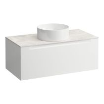 LAUFEN ARUN Zásuvkový element 1000, s 1 zásuvkou, s výrezom uprostred, s vrchnou doskou Botticino Crema, 1005x505x390 mm, Multicolour farby 999, H4171111519991