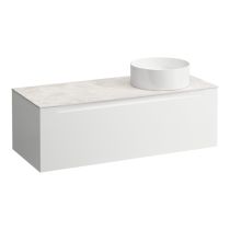 LAUFEN ARUN Zásuvkový element 1200, s 1 zásuvkou, s výrezom vpravo, s vrchnou doskou Botticino Crema, 1205x505x390 mm, Multicolour farby 999, H4171231519991