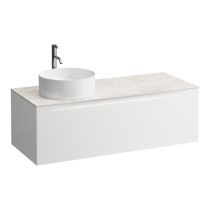 LAUFEN ARUN Zásuvkový element 1200, s 1 zásuvkou, s výrezom vľavo, s vrchnou doskou Botticino Crema vr. otvoru pre batériu, 1205x505x390 mm, Multicolour farby 999, H4171261519991