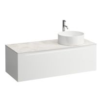 LAUFEN ARUN Zásuvkový element 1200, s 1 zásuvkou, s výrezom vpravo, s vrchnou doskou Botticino Crema vr. otvoru pre batériu, 1205x505x390 mm, Multicolour farby 999, H4171271519991