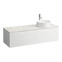 LAUFEN ARUN Zásuvkový element 1400, s 2 zásuvkami, s výrezom vpravo, s vrchnou doskou Botticino Crema vr. otvoru pre batériu, 1405x505x390 mm, Multicolour farby 999, H4171371519991