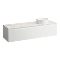 LAUFEN ARUN Zásuvkový element 1600, s 2 zásuvkami, s výrezom vpravo, s vrchnou doskou Botticino Crema, 1605x505x390 mm, Multicolour farby 999, H4171431519991