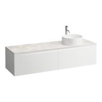 LAUFEN ARUN Zásuvkový element 1600, s 2 zásuvkami, s výrezom vpravo, s vrchnou doskou Botticino Crema vr. otvoru pre batériu, 1605x505x390 mm, Multicolour farby 999, H4171471519991