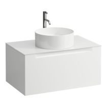 LAUFEN ARUN Zásuvkový element 800, s 1 zásuvkou, s výrezom uprostred, so sklenenou vrchnou doskou vr. otvoru pre batériu, 805x505x390 mm, Multicolour farby 999, H4181051519991