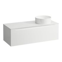 LAUFEN ARUN Zásuvkový element 1200, s 1 zásuvkou, s výrezom vpravo, so sklenenou vrchnou doskou, 1205x505x390 mm, Multicolour farby 999, H4181231519991