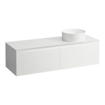 LAUFEN ARUN Zásuvkový element 1400, s 2 zásuvkami, s výrezom vpravo, so sklenenou vrchnou doskou, 1405x505x390 mm, Multicolour farby 999, H4181331519991