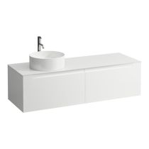 LAUFEN ARUN Zásuvkový element 1400, s 2 zásuvkami, s výrezom vľavo, so sklenenou vrchnou doskou vr. otvoru pre batériu, 1405x505x390 mm, Multicolour farby 999, H4181361519991