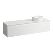 LAUFEN ARUN Zásuvkový element 1600, s 2 zásuvkami, s výrezom vpravo, so sklenenou vrchnou doskou, 1605x505x390 mm, Multicolour farby 999, H4181431519991