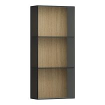 LAUFEN ARUN Stredná skrinka, otvorená predná časť, dymové sklo 8 mm, 400x170x900 mm, Bledý dub 250, H4195201512501