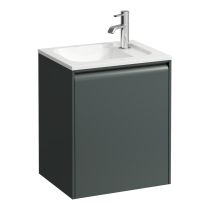 LAUFEN MEDA Skrinka pod umývadlo, 1 dvierka, pánty vpravo, pre umývadlo H814110 z materiálu Marbond, 435x340x515 mm, Šedá traffic 266, H4216620112661