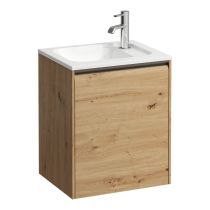 LAUFEN MEDA Skrinka pod umývadlo, 1 dvierka, pánty vpravo, pre umývadlo H814110 z materiálu Marbond, 435x340x515 mm, Divoký dub 267, H4216620112671