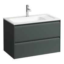 LAUFEN MEDA Skrinka pod umývadlo, 2 zásuvky, pre umývadlo H814117 z materiálu Marbond, 770x440x505 mm, Šedá traffic 266, H4216820112661