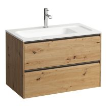 LAUFEN MEDA Skrinka pod umývadlo, 2 zásuvky, pre umývadlo H814117 z materiálu Marbond, 770x440x505 mm, Divoký dub 267, H4216820112671