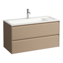 LAUFEN MEDA Skrinka pod umývadlo, 2 zásuvky, pre umývadlo H814118 z materiálu Marbond, 970x440x505 mm, Cappuccino 465, H4216920114651